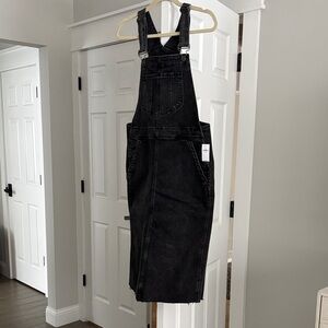 GAP Black Denim Midi Dress